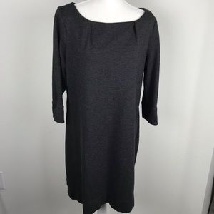 Land’s End Ponte Knit Dark Gray Dress
